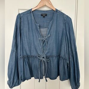 Velvet Heart tie front tencel top/jacket